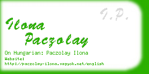 ilona paczolay business card